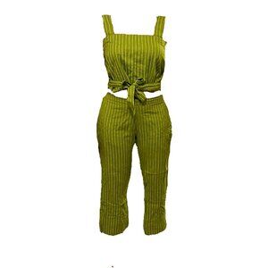 Striped top and pants summer co-ord set